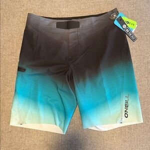 O'Neill Hyperfreak Board Shorts. Gradient Black and Blue. New with tags.